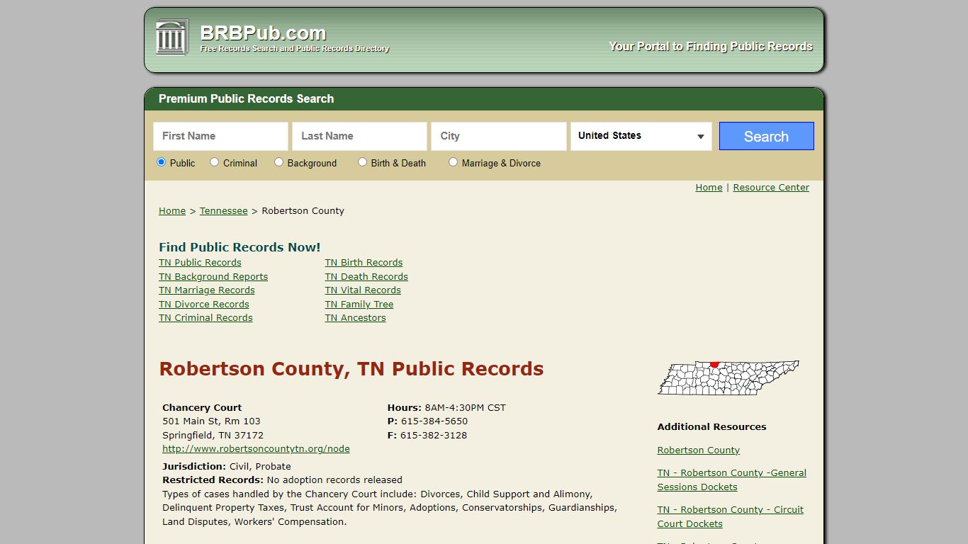 Robertson County Public Records | Search Tennessee ...